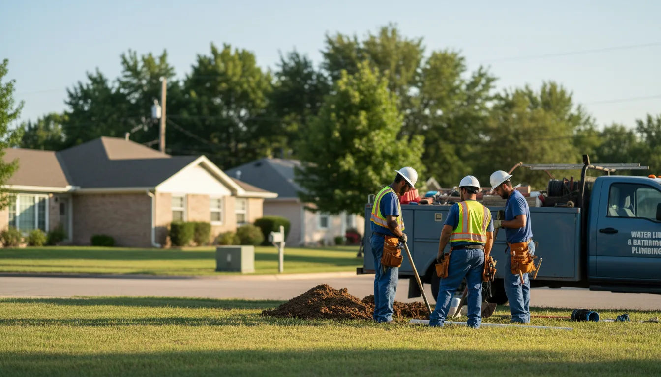 Residential water line and bathroom plumbing service in Pleasant Plain, OH